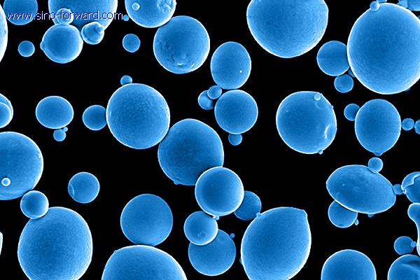 Scanning Electron Microscope (SEM) image of a Sulzer Metco inert gas atomized MCrAlY powder for thermal spray.